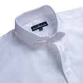 Monti White Herringbone Half Sleeve 2 Ply Premium Giza Cotton Shirt