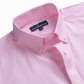 Monti Mastani Pink Herringbone Button Down 2 Ply Premium Giza Cotton Shirt