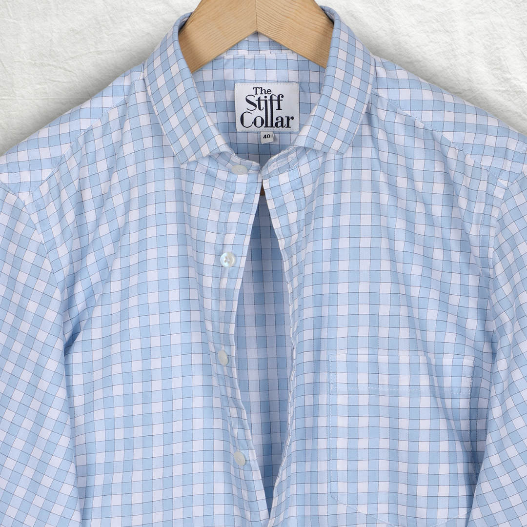 Stiff Collar Cotton Patrol Shirt - Order 1/2 Size Larger Than Normal, USL Brand