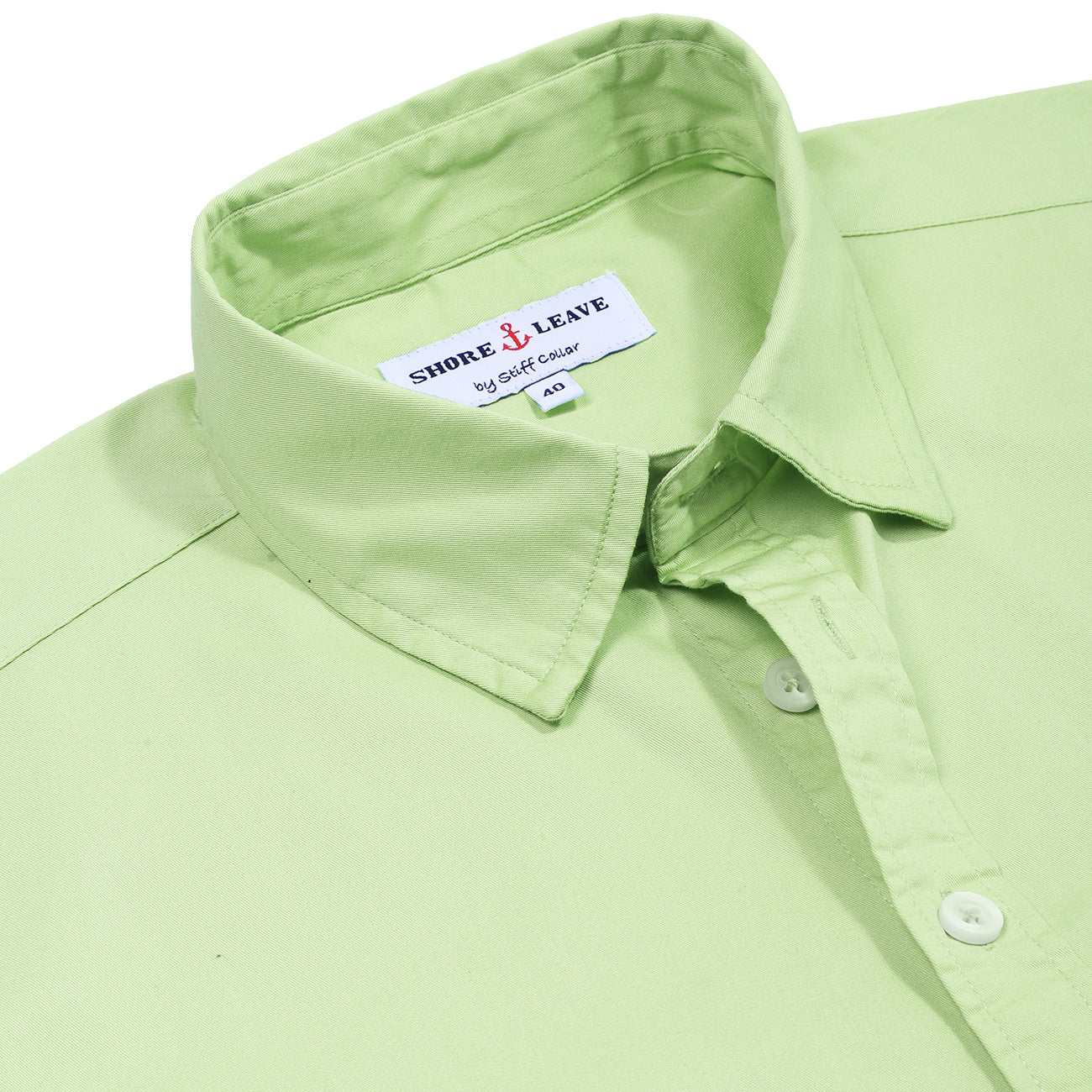 Mint Green Twill Enzyme Washed Double Flap Pocket Texas Shirt