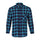 Navy Blue Check Flannel Button Down Casual Shirt