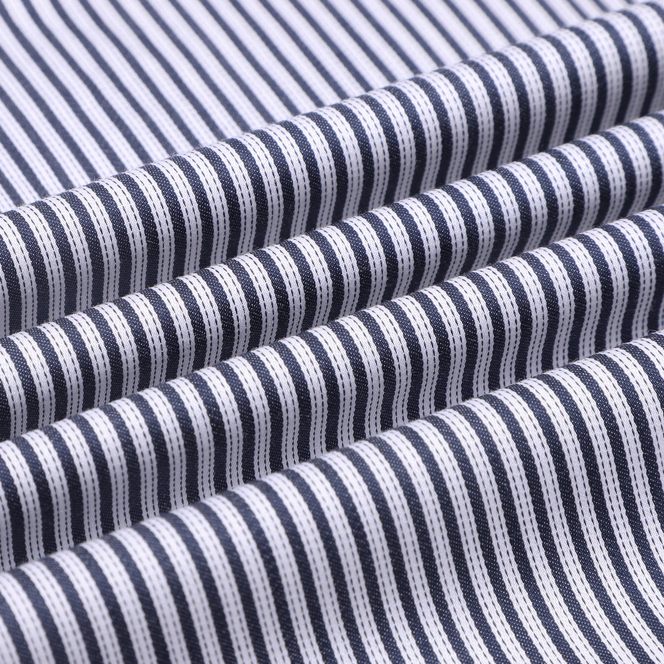 White Oxford And French Stripes Half Sleeve Cotton Shirt Combo