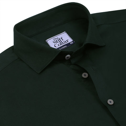 Black and Green Checks Non Iron Shirt