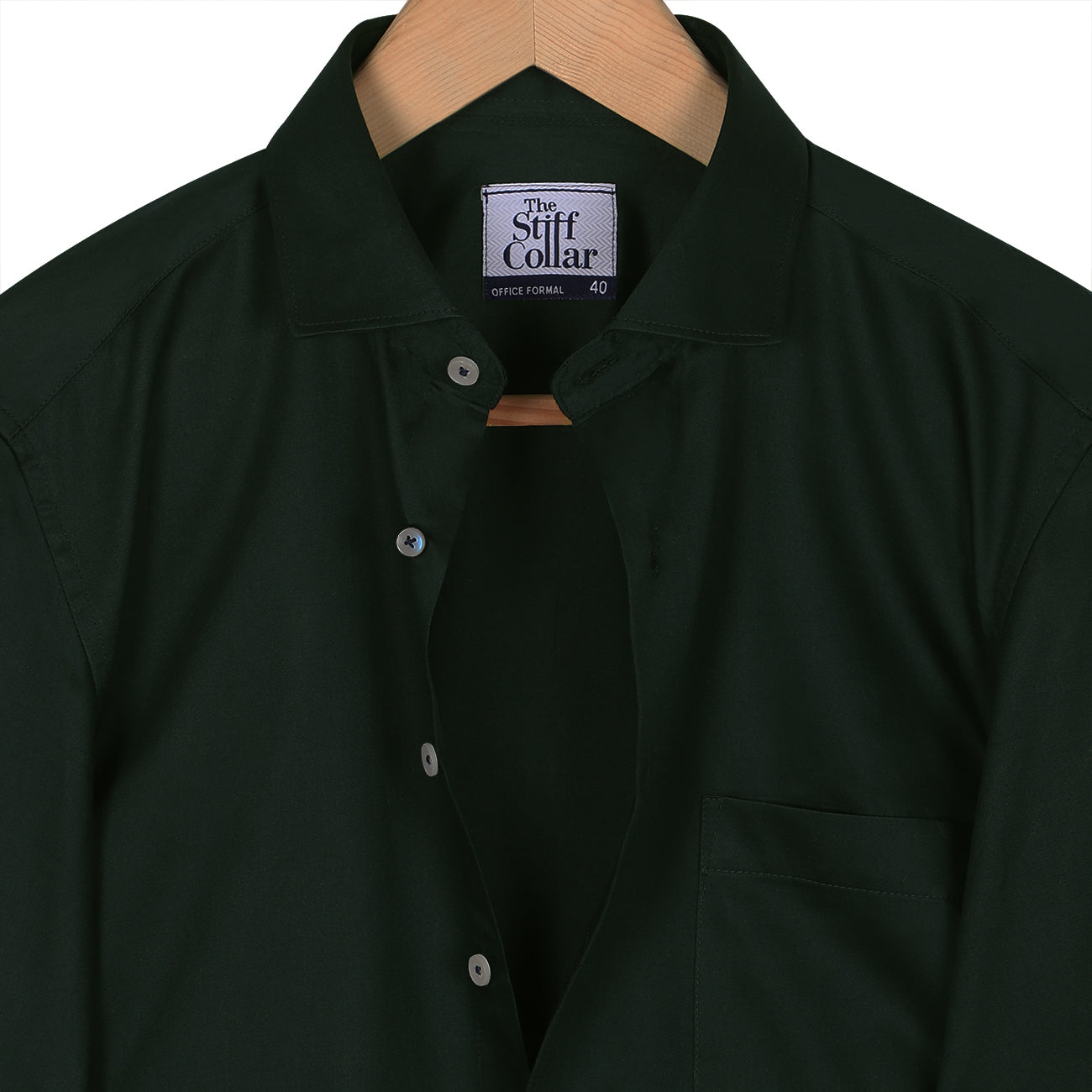 Olive Green Satin Regular Fit Cotton Shirt