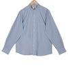Shark Gray Poplin Mandarin Collar Shirt