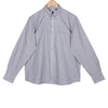 Silver Gray Houndstooth Button Down 2 Ply Cotton Shirt