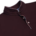 Soft Cotton Rich Maroon Polo T-shirt with Mandarin Collar