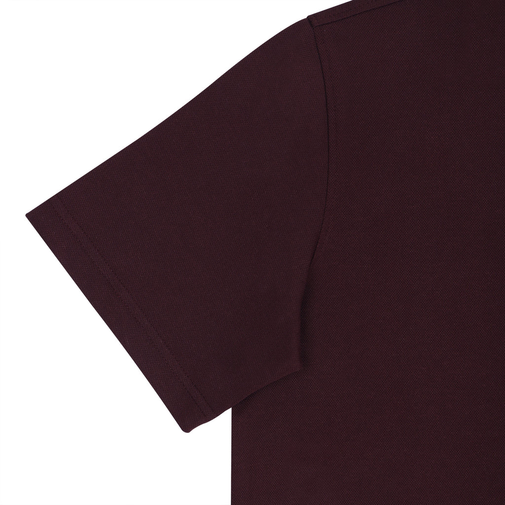 Maroon Mandarin Collar Premium T-shirt