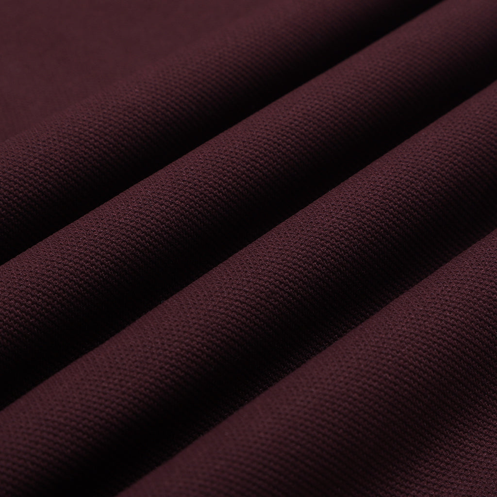 Soft Cotton Rich Maroon Polo T-shirt with Mandarin Collar