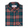 Orange Green Check Flannel Button Down Casual Shirt