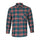 Orange Green Check Flannel Button Down Casual Shirt
