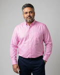 Monti Mastani Pink Herringbone Button Down 2 Ply Premium Giza Cotton Shirt