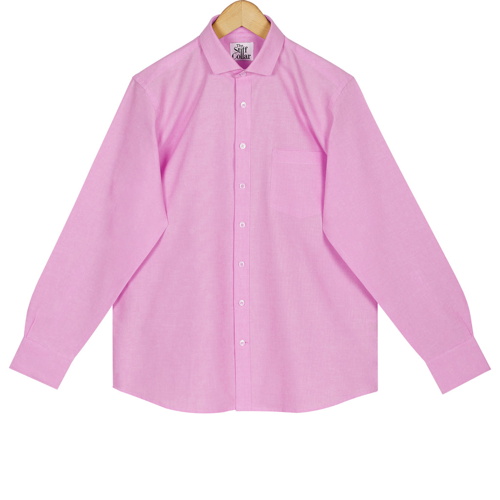 Pink Oxford Regular Fit Cotton Shirt