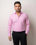 Pink Oxford Regular Fit Cotton Shirt
