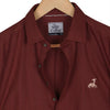 Brick Red Linen Blend Full Sleeve Premium Kurta Shirt