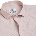 Caramel Brown and White Stripe Classic Oxford Shirt