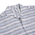 White Ocean Drift Textured Stripe Camp Half Sleeve Shirt