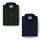 Midnight Navy And Olive Green Satin Slim Fit Cotton Shirt Combo