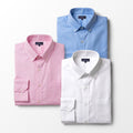 Pack of 3 Premium Herringbone Button Down 2 ply Giza Cotton Shirt