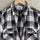 White Black Check Light-weighted Washed Button Down Casual Shirt