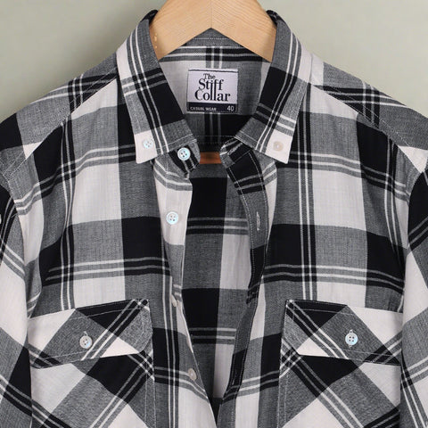 Navy Mandarin Collar Premium T-shirt