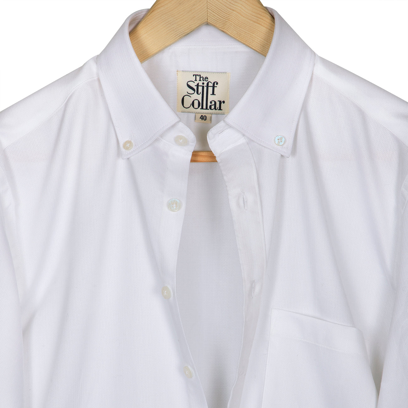 Premium Elvis Blue and White Herringbone Button Down Collar Cotton Shirt Combo