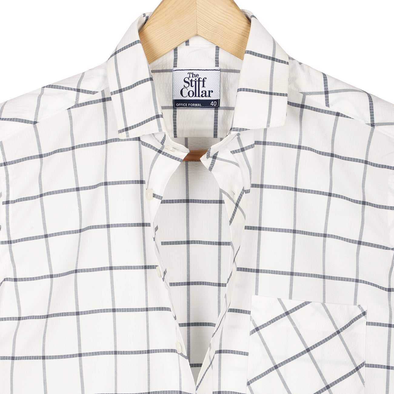Off White Big Check Half Sleeves Shirt