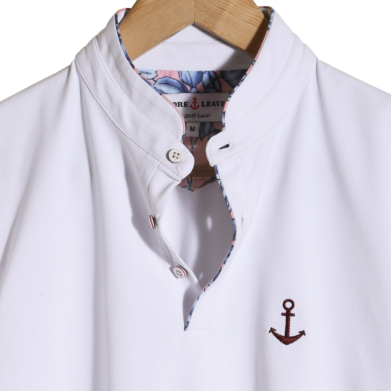 stiffcollar Soft Cotton Rich Milky White Polo Tshirt with Mandarin Collar Thestiffcollar