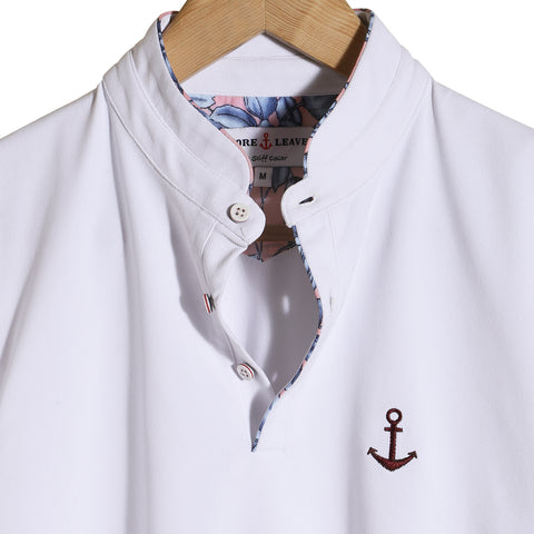 Backstream White Print Lightweight Poplin Half Sleeves Beach Shirt