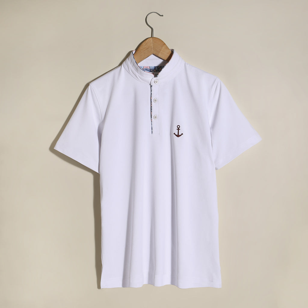 Soft Cotton Rich Polo T-shirt with Mandarin Collar - Pack of 3