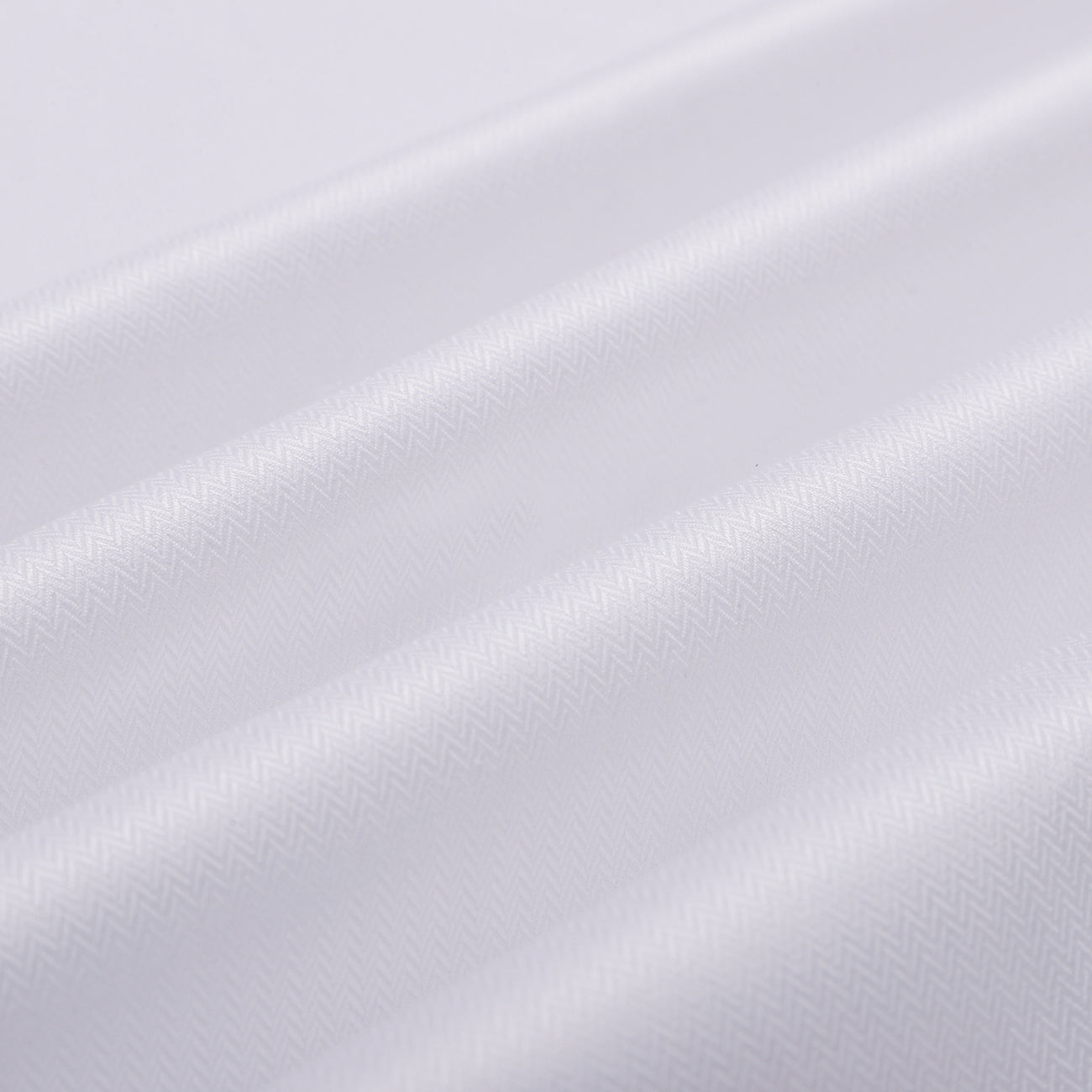 Luthai Admiral White Herringbone Half Sleeve 2 Ply Giza Cotton Shirt