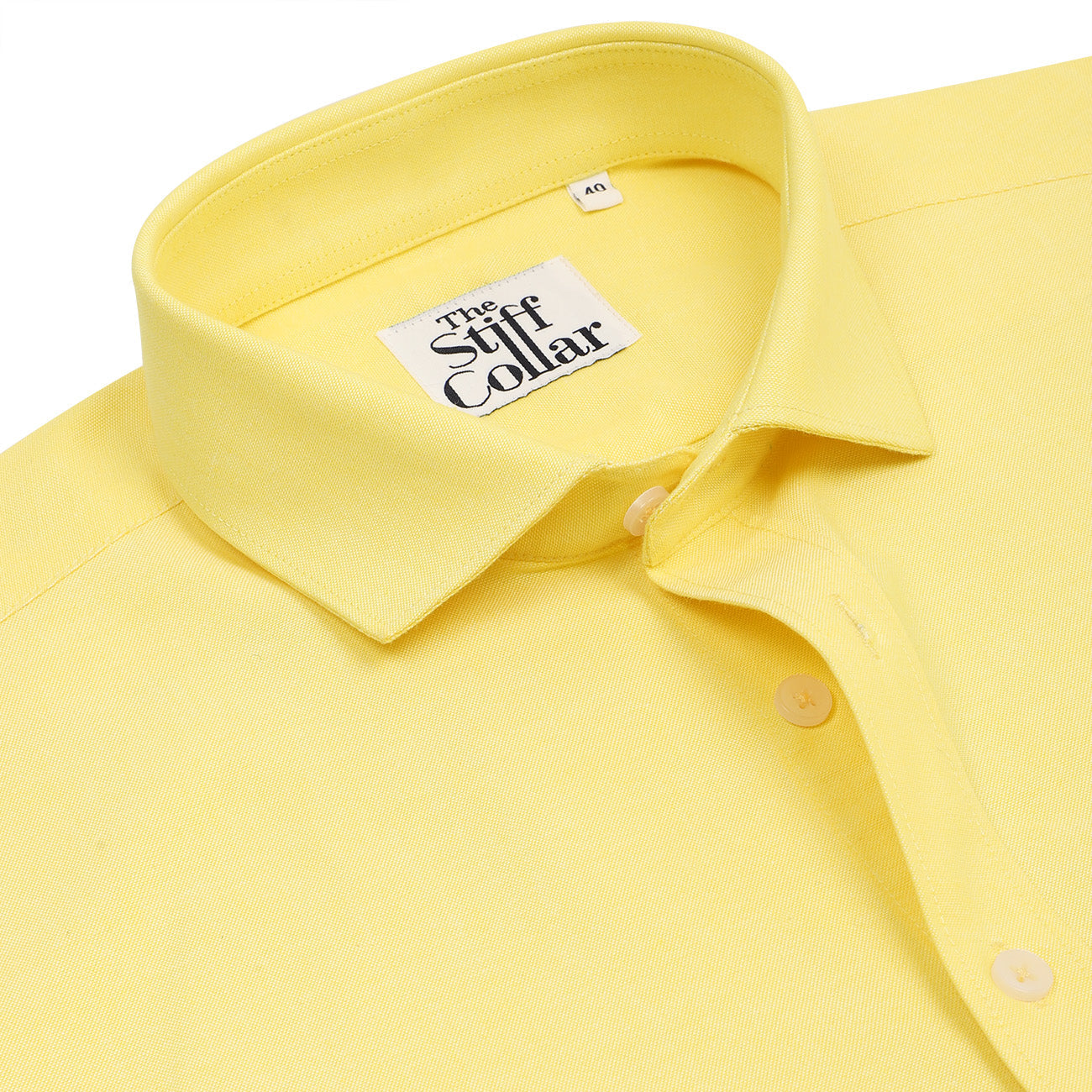 Lemon Yellow Oxford Half Sleeves Cotton Shirt