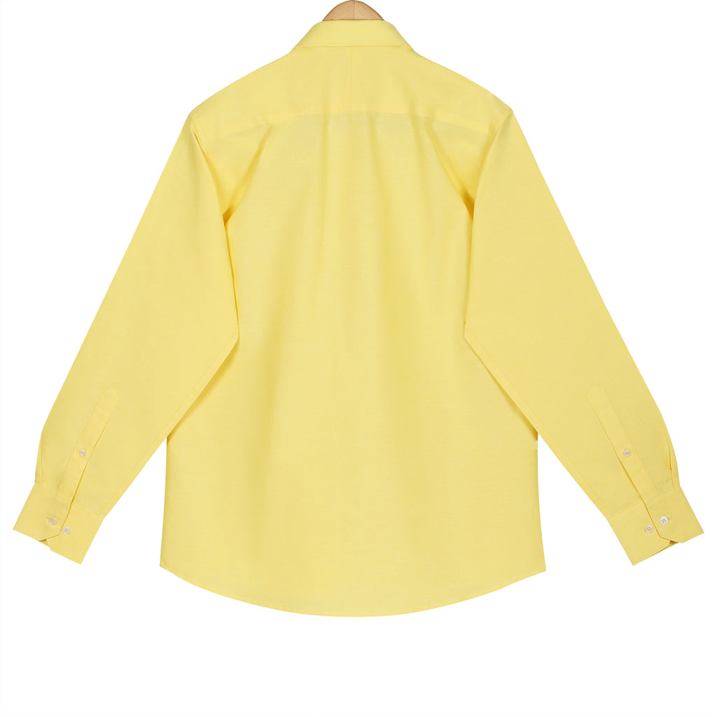 Lemon Yellow Oxford Regular Fit Cotton Shirt – Thestiffcollar.com