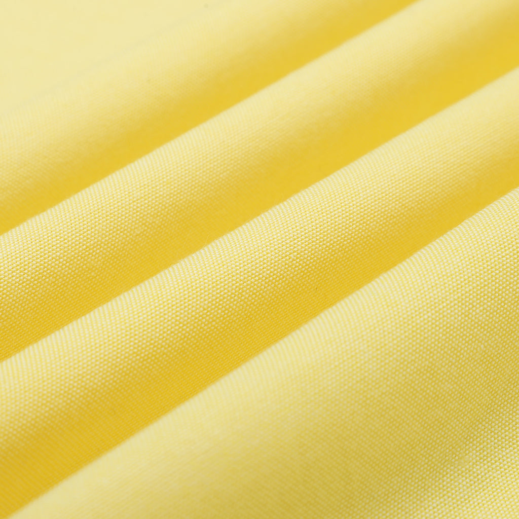 Lemon Yellow Oxford Regular Fit Cotton Shirt