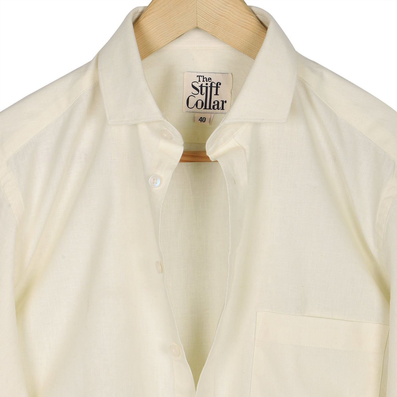 Pastel Yellow linen Regular Fit Full Sleeves Cotton Shirt