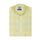 Pastel Yellow Checks Pure Linen Half Sleeve Shirt