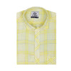 Pastel Yellow Checks Pure Linen Half Sleeve Shirt