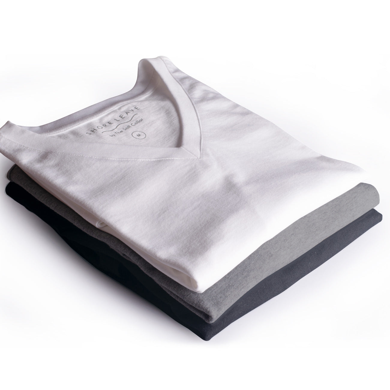 Soft Enzyme Washed Plain V neck T-shirt Combo Pack Of 3 (White, Navy, Grey)