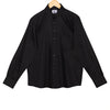 Black Satin Regular Fit Cotton Shirt