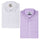 Dove White And Lilac Checks Half Sleeve Cotton Shirt Combo