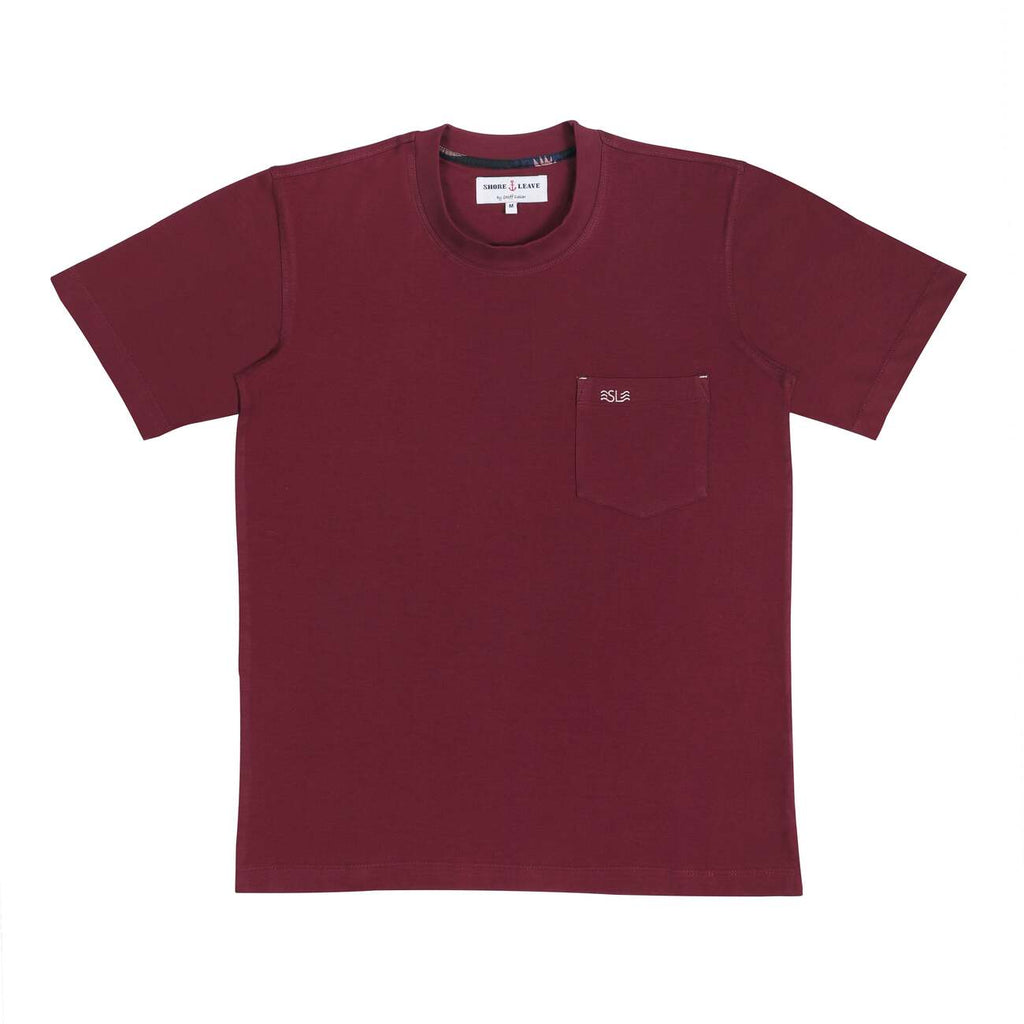 Burgundy Round Neck Premium Cotton T-shirt