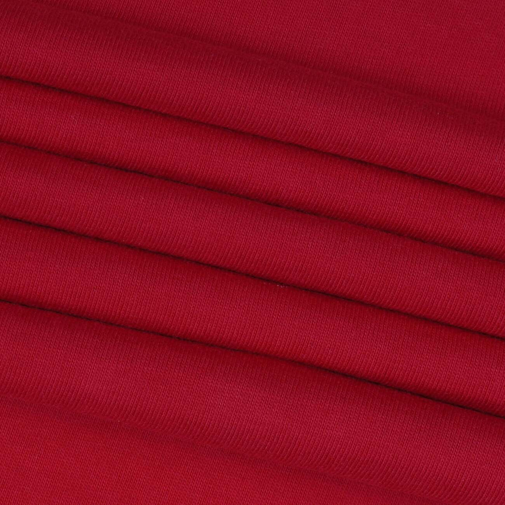 Bright Red Round Neck Cotton Tee