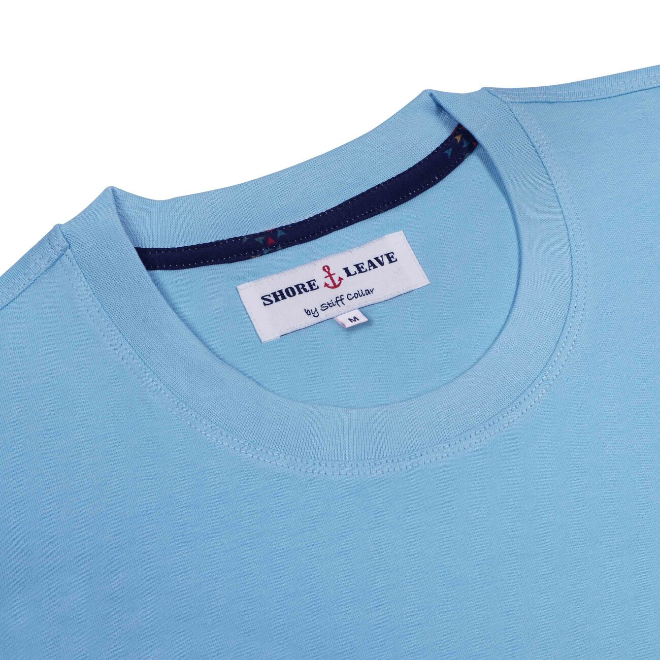Tropical Blue Round Neck Premium Washed T-shirt
