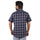 Grey Navy Chess Check Half Sleeves Shirt