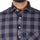 Grey Navy Chess Check Half Sleeves Shirt