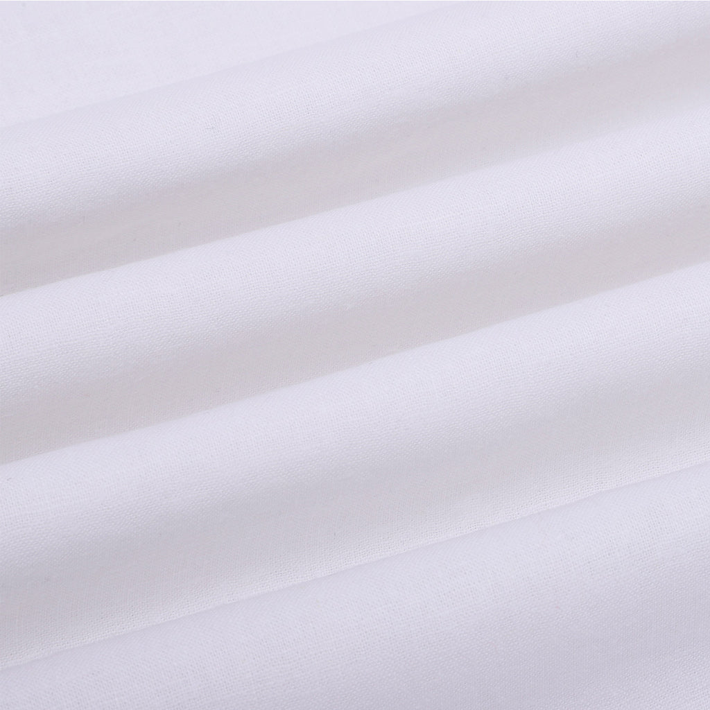 Natural White Pure Linen Half Sleeve Shirt