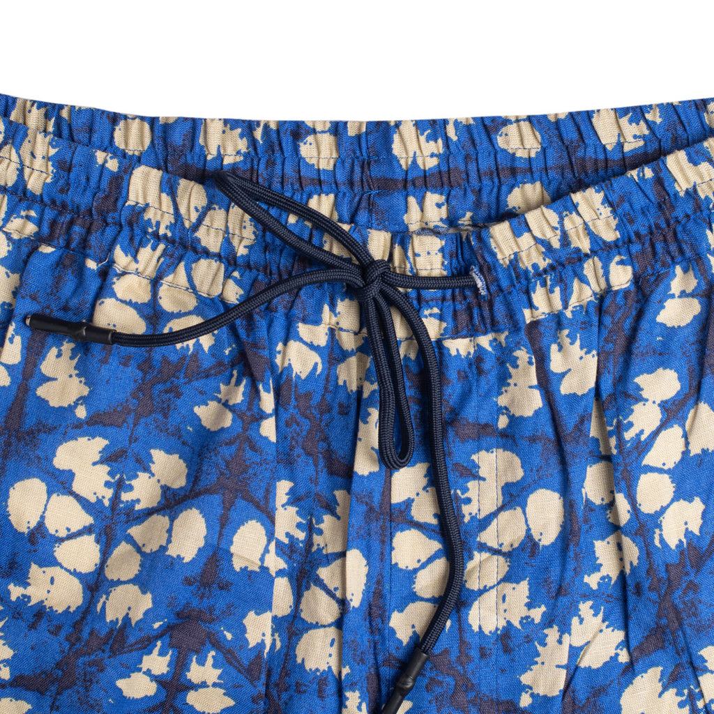 Royal Blue Tie & Dye Print Beach Shorts