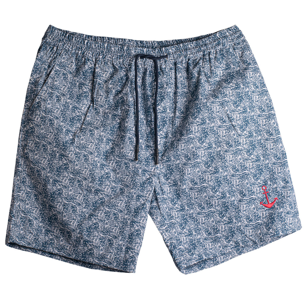 Subtle Blue Tribal Print Beach Shorts