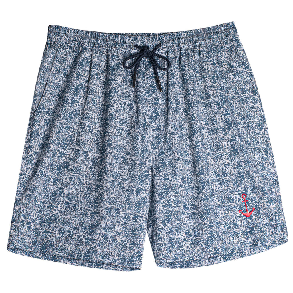 Subtle Blue Tribal Print Beach Shorts