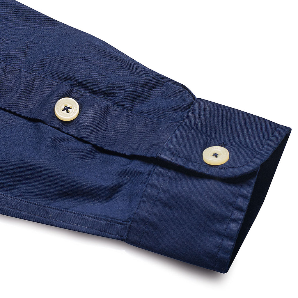 Navy Twill Enzyme Washed Texas Shirt
